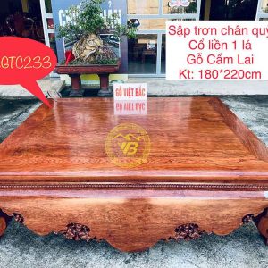 Sập Gỗ Trơn 1 Lá Liền Gỗ Cẩm Lai SGTC233 1