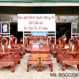 Bộ bàn ghế Minh Quốc Hồng Trĩ BGCC230 1