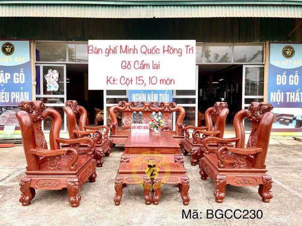 Bộ bàn ghế Minh Quốc Hồng Trĩ BGCC230 1