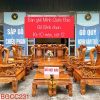 Bộ bàn ghế Minh Quốc Đào cột 12, 10 món BGCC231 1