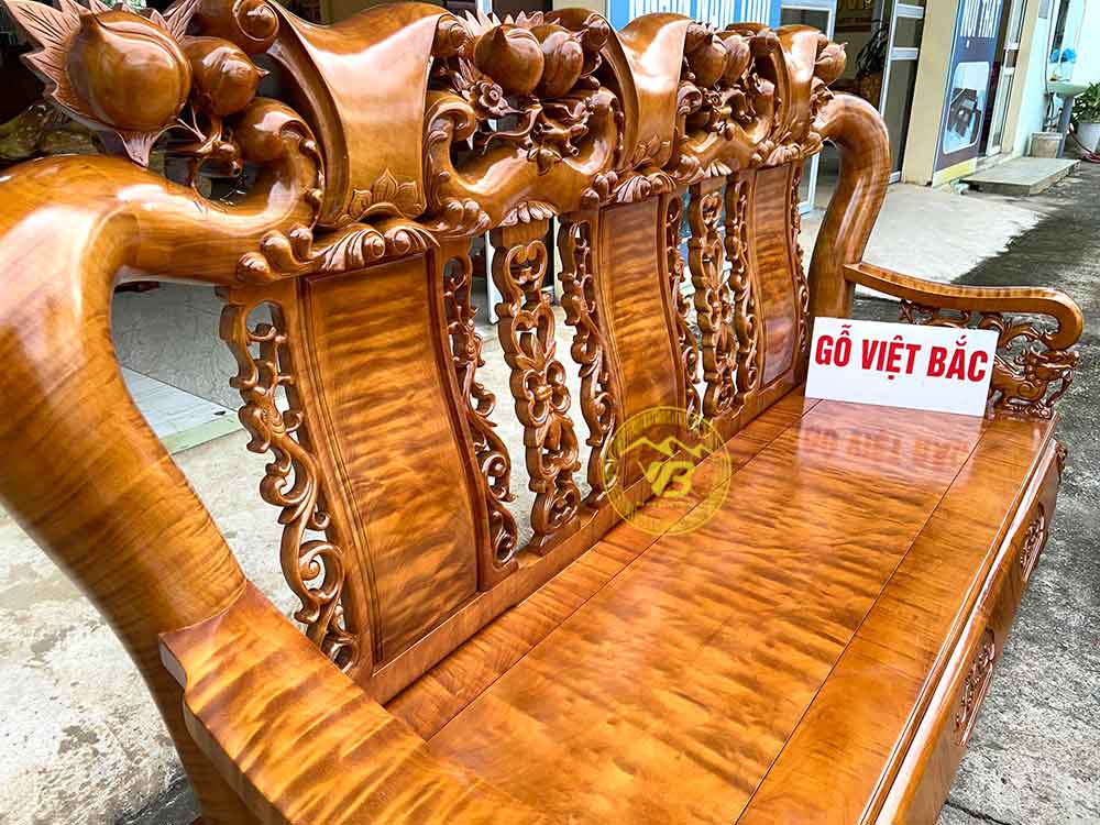 Bộ bàn ghế Minh Quốc Đào cột 12, 10 món BGCC231 4
