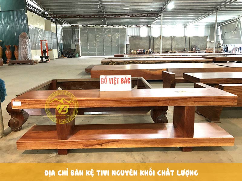 Gỗ Việt Bắc  - Kệ tivi gỗ nguyên khối chất lượng 1