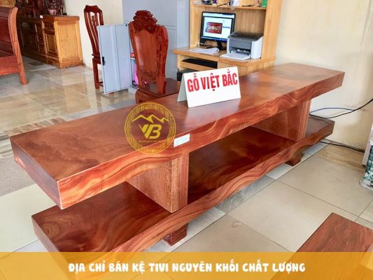 Gỗ Việt Bắc  - Kệ tivi gỗ nguyên khối chất lượng 2