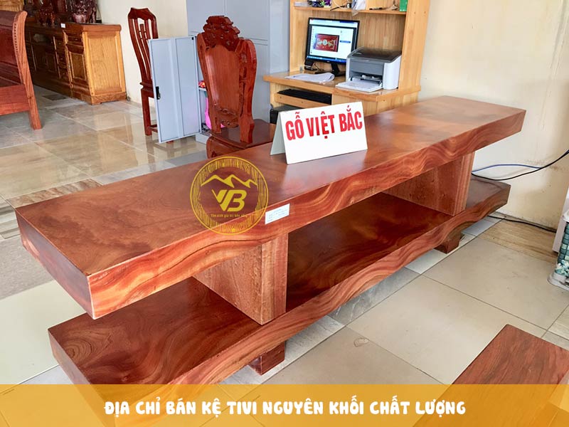 Gỗ Việt Bắc  - Kệ tivi gỗ nguyên khối chất lượng 2