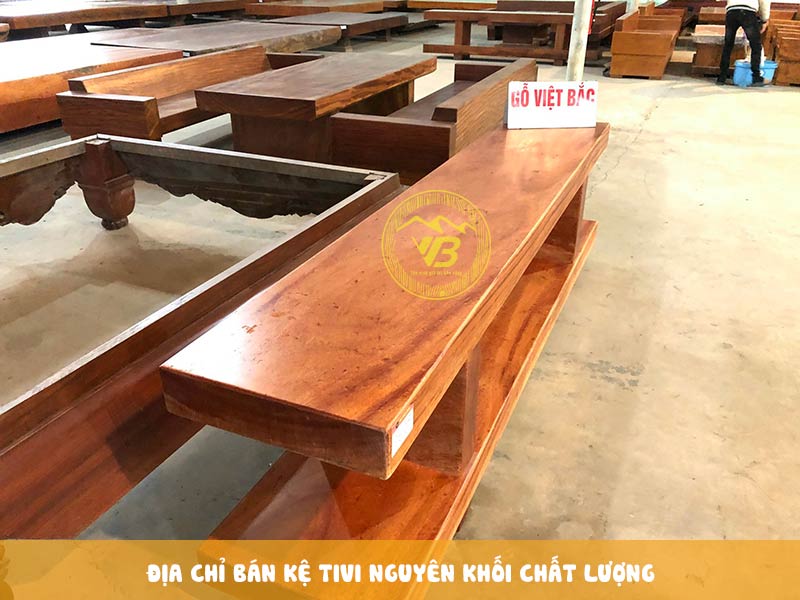 Gỗ Việt Bắc  - Kệ tivi gỗ nguyên khối chất lượng 3