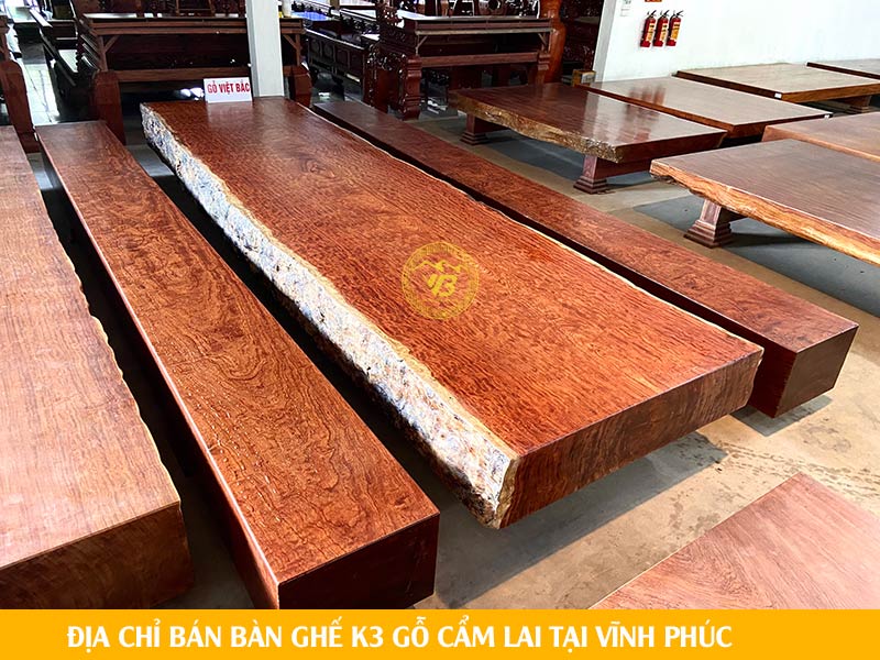 Mua ở đâu Bộ bàn ghế K3 Nguyên khối gỗ Cẩm Lai tại Vĩnh Phúc? 1