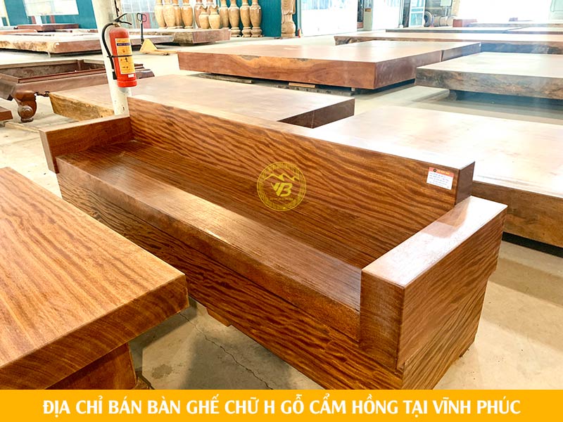 Địa chỉ bán Bàn ghế nguyên khối chữ H  gỗ Cẩm Hồng Vĩnh Phúc 3