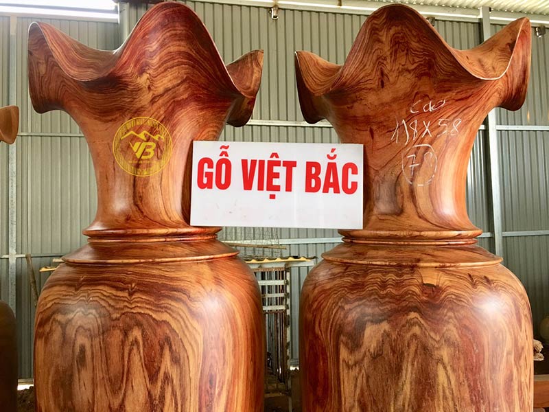 Địa chỉ bán Lục Bình nguyên khối Gỗ Hương đỏ 2