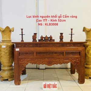 Lục bình nguyên khối gỗ Cẩm vàng KLB3007 1
