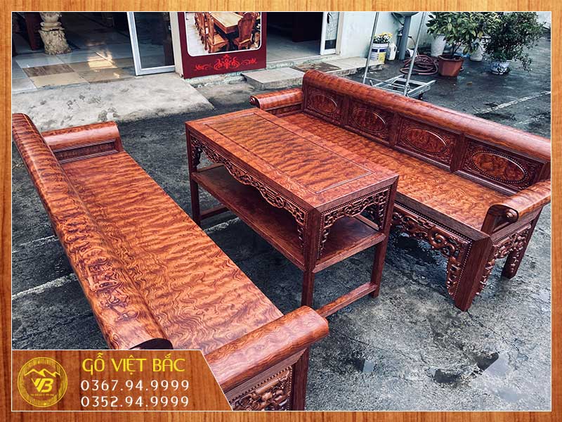 Trường kỷ đại gỗ Cẩm Lại vân chun cực đỉnh TK225 1