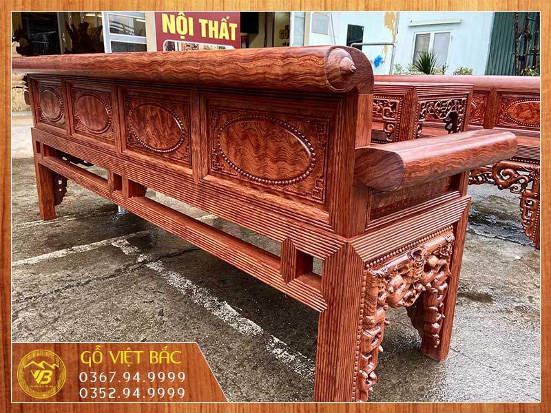 Trường kỷ đại gỗ Cẩm Lại vân chun cực đỉnh TK225 3