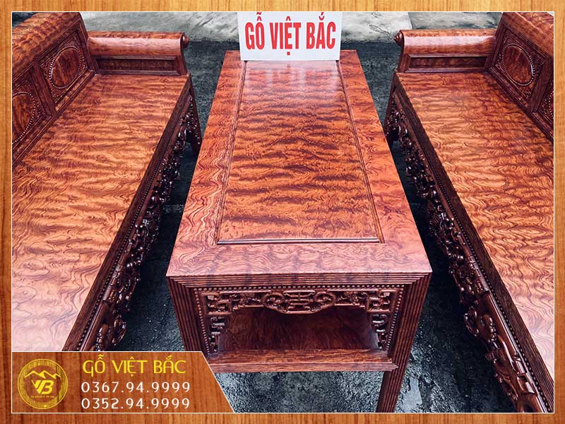 Trường kỷ đại gỗ Cẩm Lại vân chun cực đỉnh TK225 4