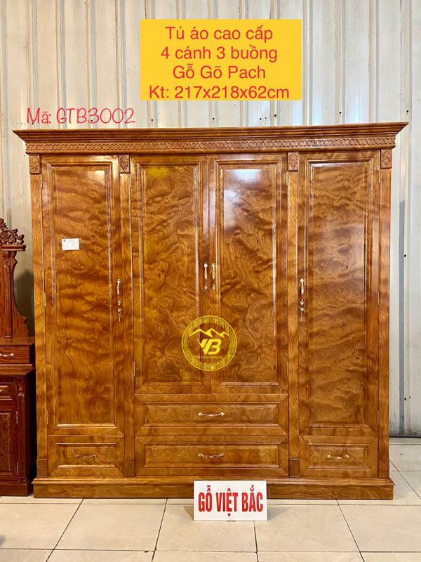 Tủ 4 cánh 3 buồng Siêu Vân Chun GTB3002 3