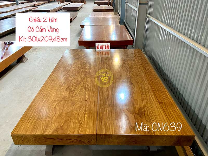 Chiếu ngựa Phản gỗ 2 tấm gỗ Cẩm Vàng CN639 1