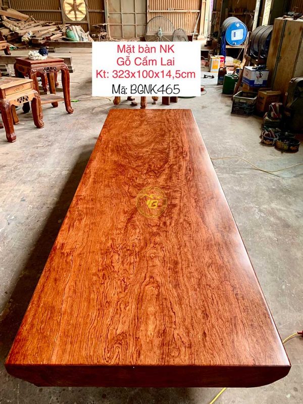 Mặt bàn Nguyên khối Gỗ Cẩm Lai BGNK464 3